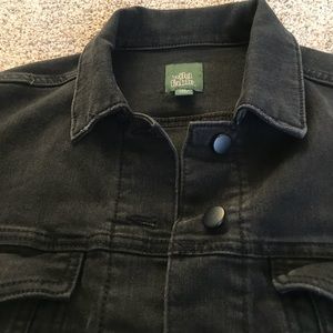 Black Distressed Jean Jacket